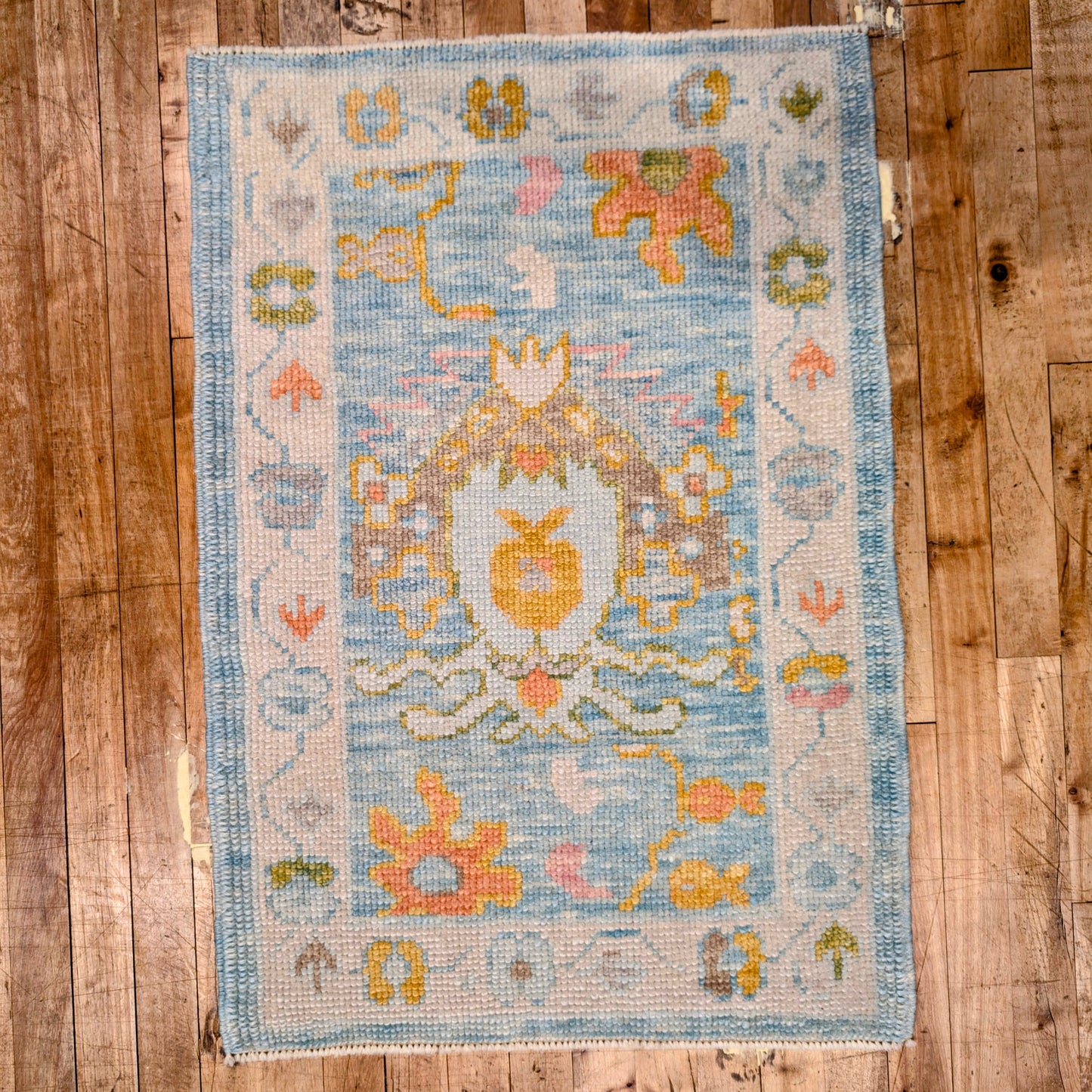 Turkish Oushak hand-knotted 2x3 Rug