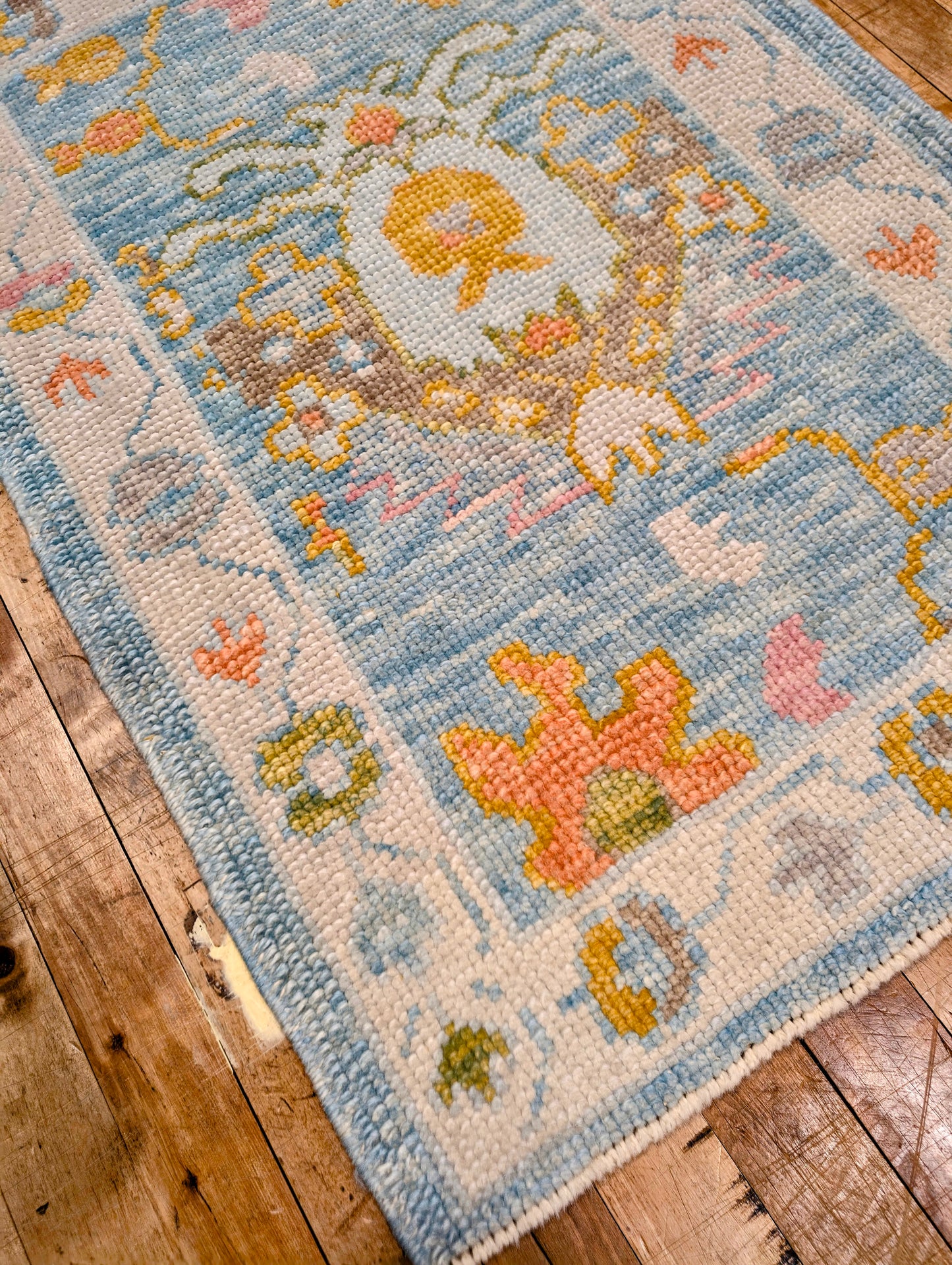 Turkish Oushak hand-knotted 2x3 Rug